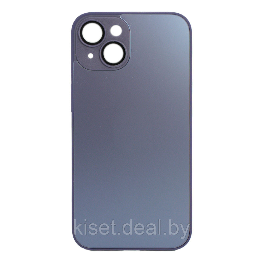 Стеклянный чехол-бампер KST GC для Apple iPhone 14 фиолет с MagSafe и защитой камеры - фото 1 - id-p219705658