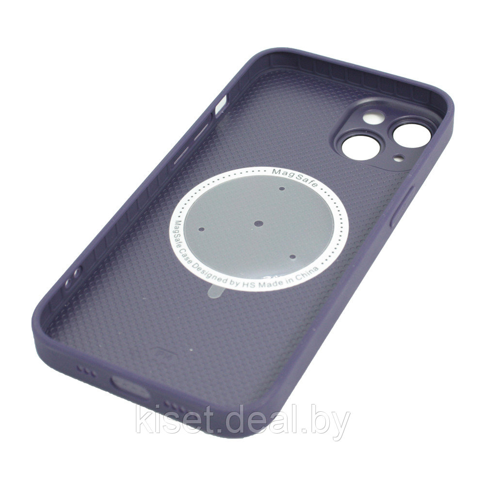 Стеклянный чехол-бампер KST GC для Apple iPhone 14 фиолет с MagSafe и защитой камеры - фото 2 - id-p219705658