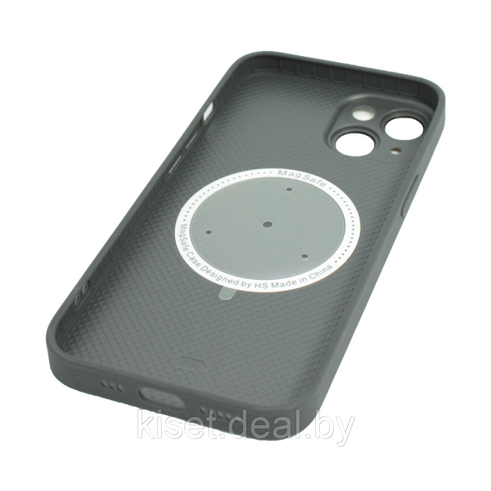 Стеклянный чехол-бампер KST GC для Apple iPhone 14 графит с MagSafe и защитой камеры - фото 2 - id-p219705659