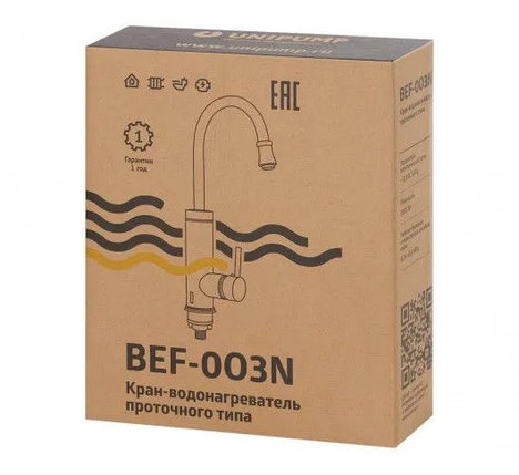 Проточный электрический водонагреватель-кран Unipump BEF-003N, фото 2