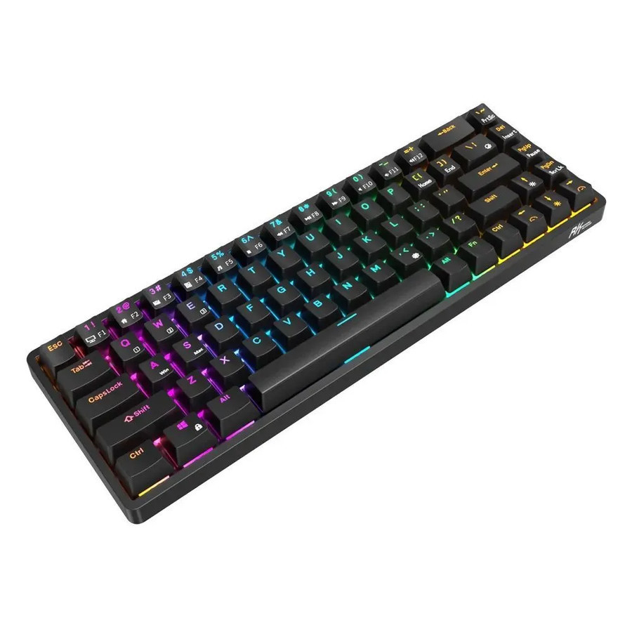 Беспроводная клавиатура Royal Kludge RKG68 RGB (черный, RK Brown) - фото 4 - id-p198031970