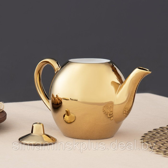 Набор "Золото", желудь, жаровой 2,5 л, заварочный чайник 0,7 л, поднос - фото 6 - id-p219712277