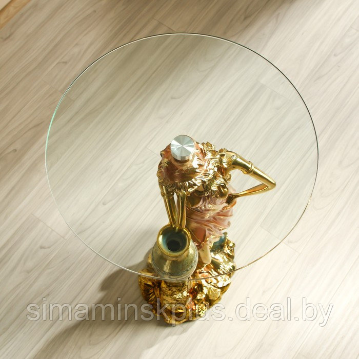 Стол декоративный "Девушка у вазы" золото 45х45х98 см - фото 5 - id-p219712371
