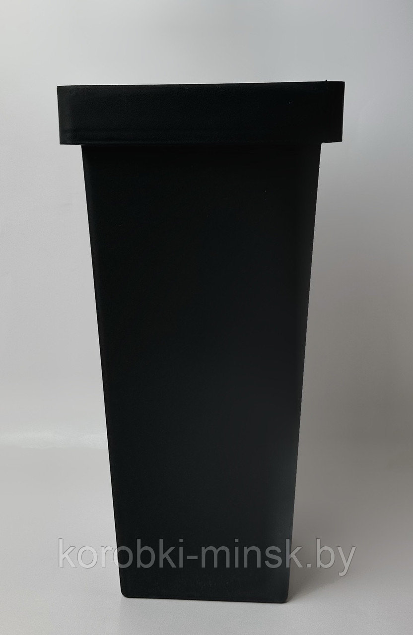 Пластиковая ваза однотонная( высота 34см, верх 17*17, низ 11*11см) Черный - фото 2 - id-p219717404