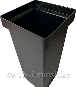 Пластиковая ваза однотонная( высота 34см, верх  17*17, низ 11*11см) Черный