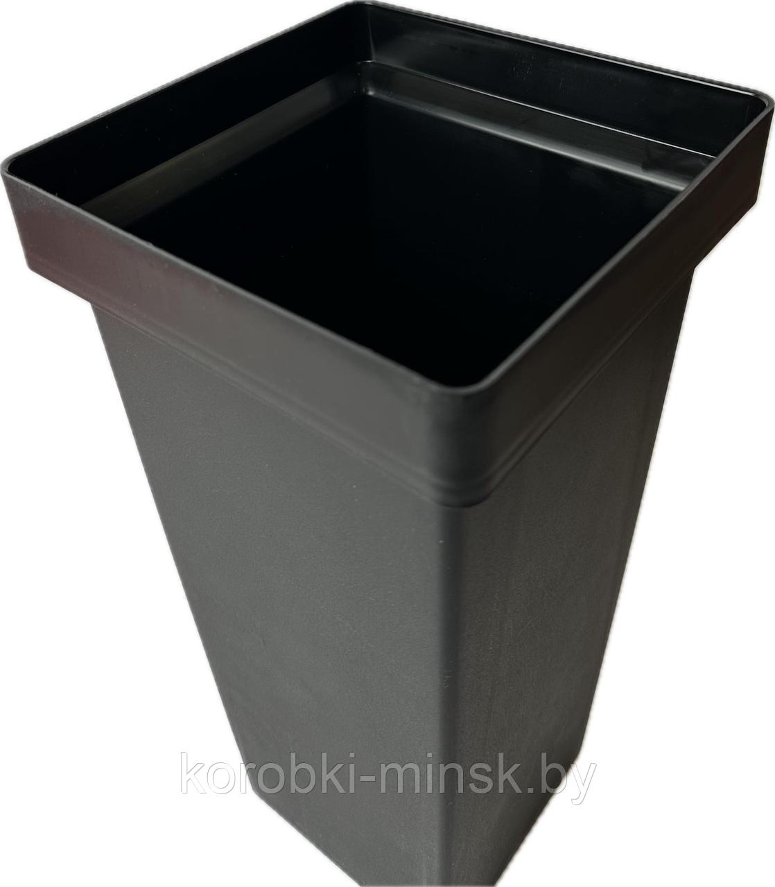 Пластиковая ваза однотонная( высота 34см, верх 17*17, низ 11*11см) Черный - фото 1 - id-p219717404