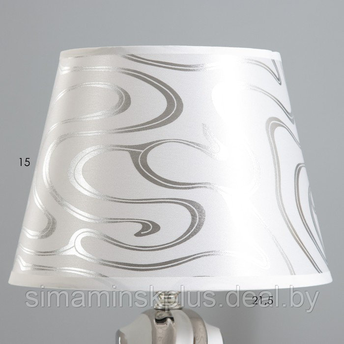Настольная лампа "Доминика" Е14 40Вт белая серебро 22,5х22,5х40см - фото 3 - id-p219714478