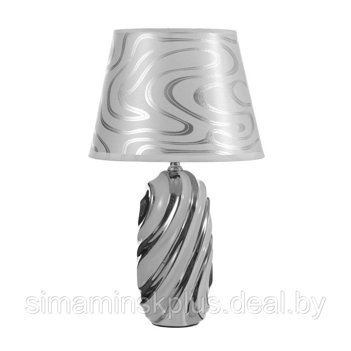 Настольная лампа "Доминика" Е14 40Вт белая серебро 22,5х22,5х40см - фото 6 - id-p219714478