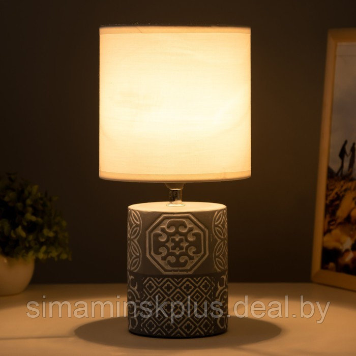 Настольная лампа "Агата" Е14 40Вт серый 16х16х31 см - фото 2 - id-p219714480