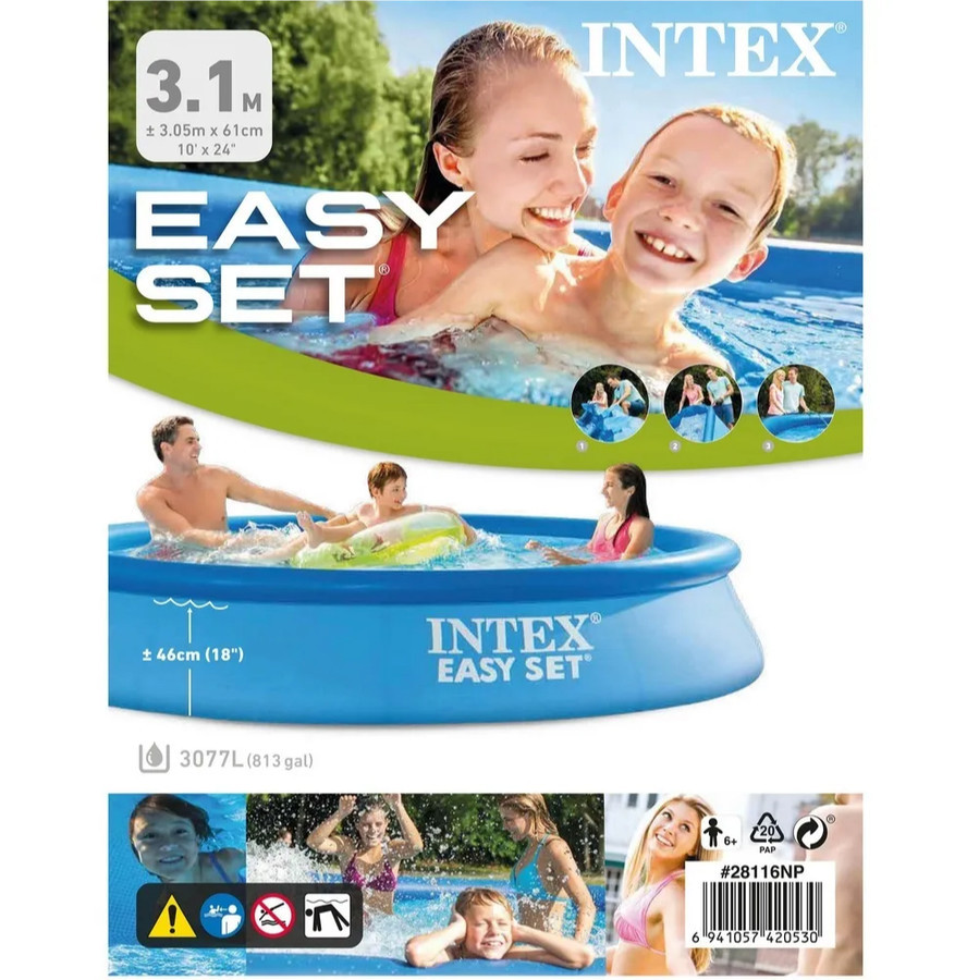 Надувной бассейн Intex Easy Set 28116 (305х61) - фото 7 - id-p198763301