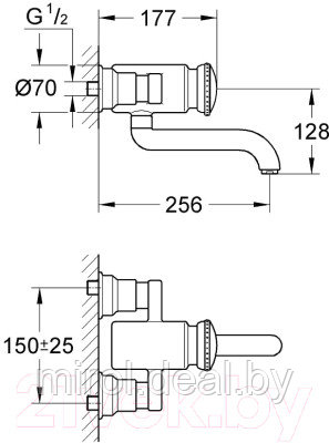 Смеситель GROHE Contromix Public 36113000 - фото 2 - id-p219718939