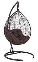 Подвесное кресло-кокон SEVILLA RELAX ротанг коричневый подушка шоколад
