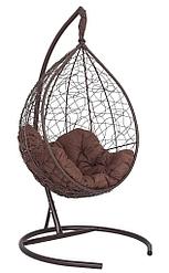 Подвесное кресло-кокон SEVILLA RELAX ротанг коричневый подушка коричневая