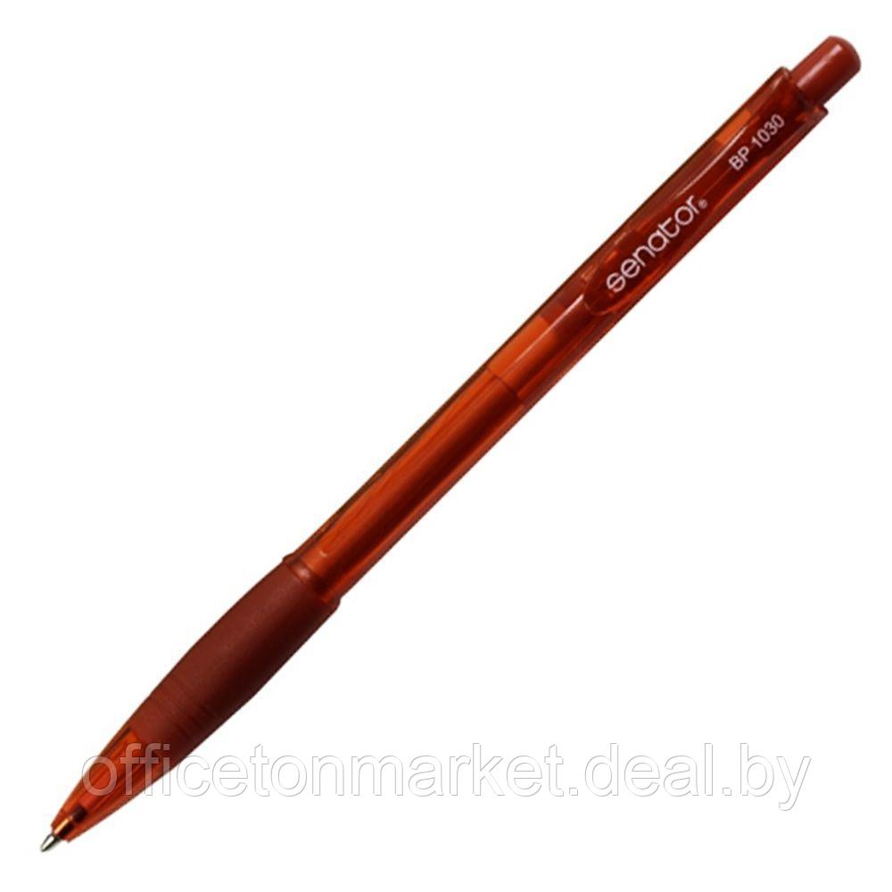Ручка шариковая автоматическая "Senator BP10", 0.7 мм, прозрачный, красный, стерж. красный - фото 1 - id-p218611095