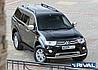 Пороги алюминиевые Rival Premium для Mitsubishi Pajero IV 2006-2014, фото 4