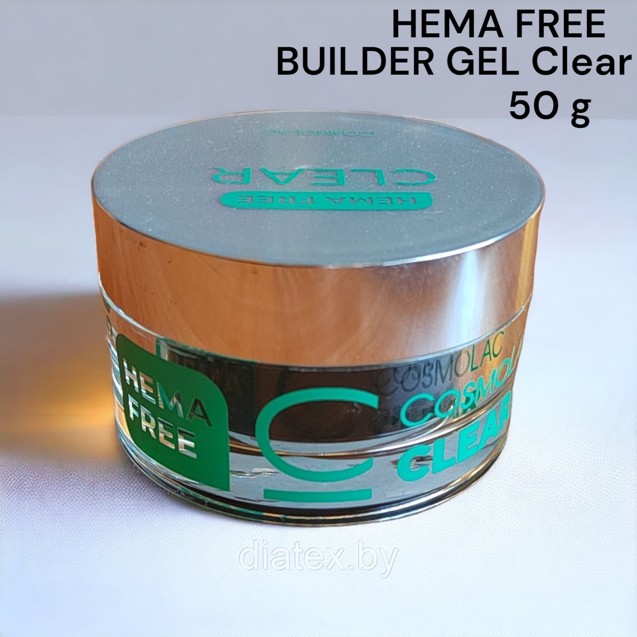Гель для наращивания CosmoLac Builder Gel HEMA FREE Clear 50 г