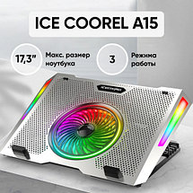 Подставка для ноутбука охлаждающая ICE COOREL A15 до 17", 2 USB, 5 вентиляторов, CFM 99,85, фото 2