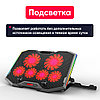 Подставка для ноутбука охлаждающая ICE COOREL K9 до 17", 2 USB, 6 вентиляторов, красная подсветка, CFM 110,9, фото 3