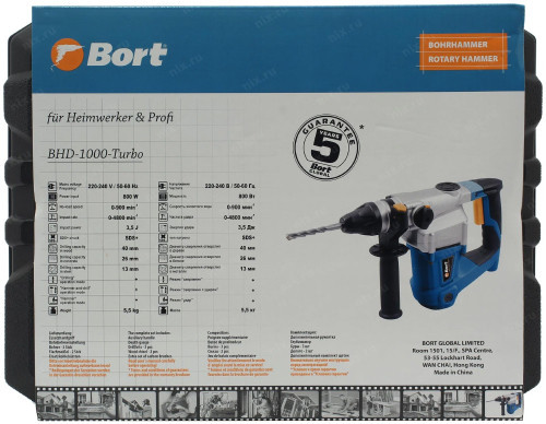 Перфоратор Bort BHD-1000-Turbo - фото 10 - id-p193255693