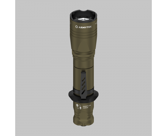 Тактический фонарь Armytek Dobermann Pro Magnet USB Olive Warm. - фото 4 - id-p219738305