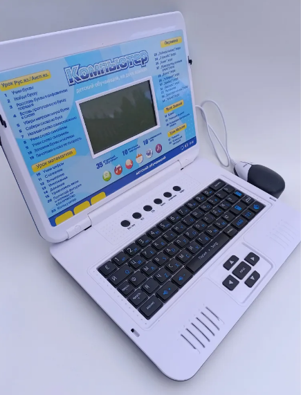 Детский компьютер, обучающий ноутбук, русско-английский (35 функций) с мышкой - фото 5 - id-p219755978
