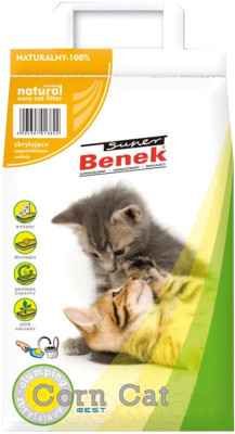 Наполнитель для туалета Super Benek Corn Cat натуральный - фото 1 - id-p219741197