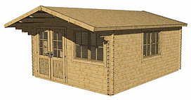 Дачный домик "Lillian" 4х3 м  из профилированного бруса толщиной 34 мм, (базовая комплектация)