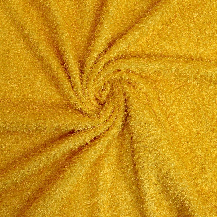 Лоскут Мех на трикотажной основе кудрявый, 100*150см,цвет желтый - фото 1 - id-p219756137