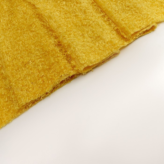 Лоскут Мех на трикотажной основе кудрявый, 100*150см,цвет желтый - фото 2 - id-p219756137