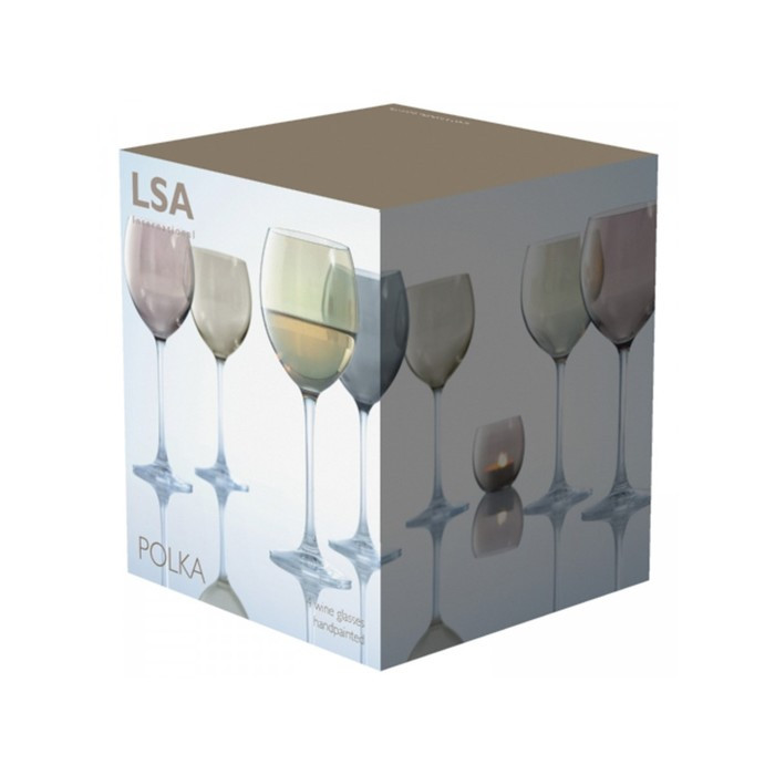 Набор из 4 бокалов для вина Polka, 400 мл, металлик - фото 6 - id-p219756428