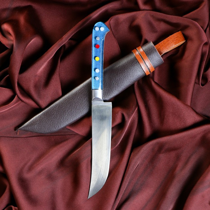 Нож Пчак Шархон - оргстекло, ёрма, гарда олово ШХ-15, клинок 11-12 см МИКС - фото 4 - id-p219756466