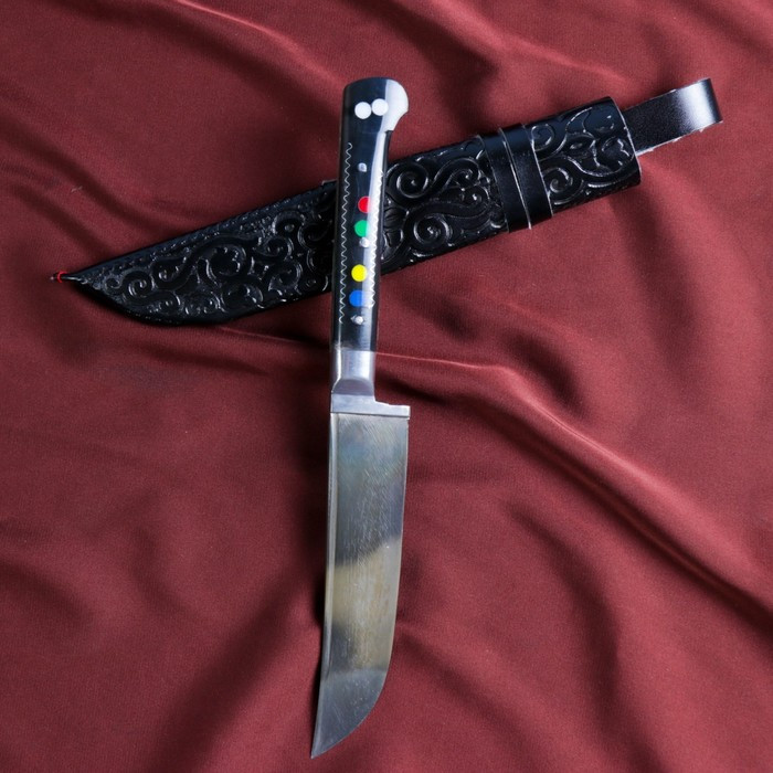 Нож Пчак Шархон - оргстекло, ёрма, гарда олово ШХ-15, клинок 11-12 см МИКС - фото 7 - id-p219756466