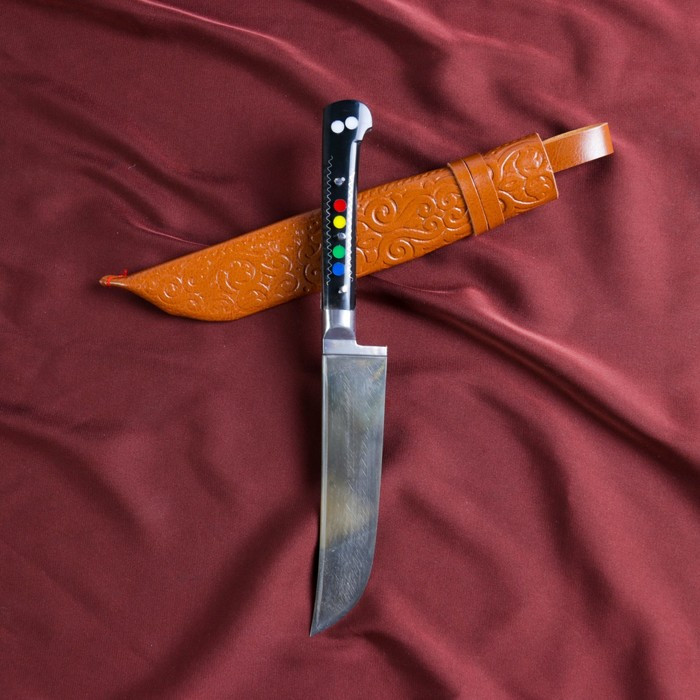 Нож Пчак Шархон - оргстекло, ёрма, гарда олово ШХ-15, клинок 11-12 см МИКС - фото 10 - id-p219756466