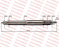 Вал главный (сцепление/гидравлический насос) R195/195N Кентавр Т15, Т18, Т24