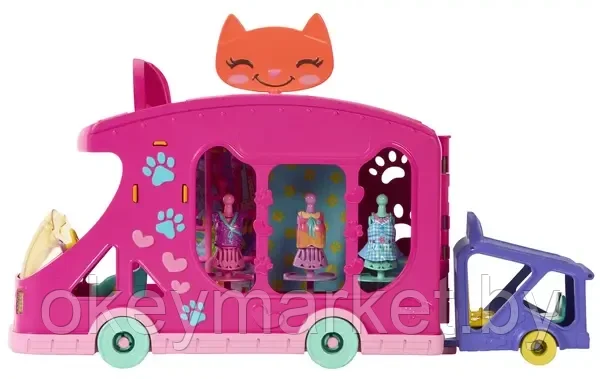 Игровой набор Mattel Enchantimals Большая машина с куклой-кошкой и питомцем, фото 3
