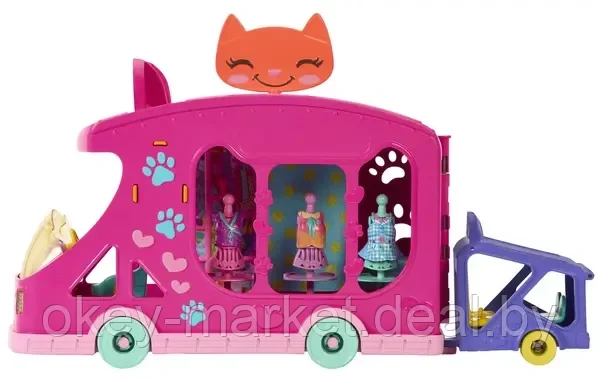 Игровой набор Mattel Enchantimals Большая машина с куклой-кошкой и питомцем - фото 4 - id-p219762408