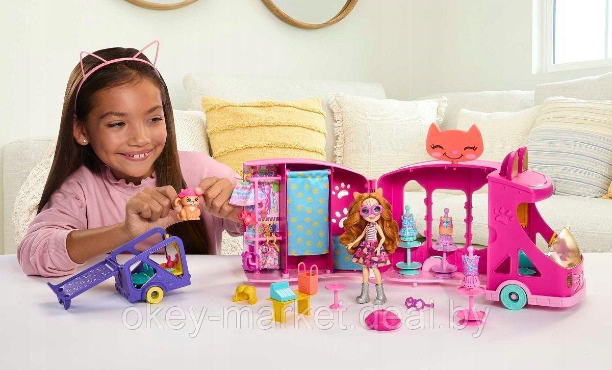 Игровой набор Mattel Enchantimals Большая машина с куклой-кошкой и питомцем - фото 5 - id-p219762408