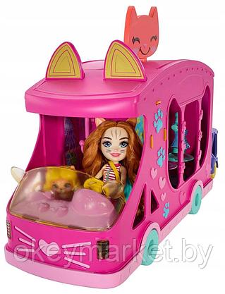Игровой набор Mattel Enchantimals Большая машина с куклой-кошкой и питомцем, фото 3
