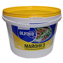 Майонез для профессионального использования  ТМ «OLFOOD» жирность 56% ведро ПВХ 10 литров