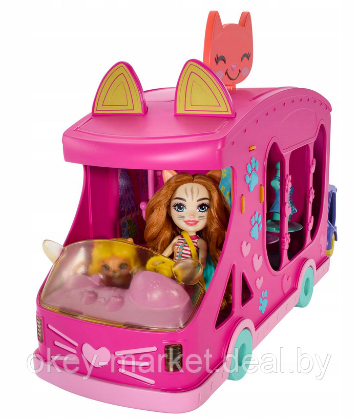 Игровой набор Mattel Enchantimals Большая машина с куклой-кошкой и питомцем - фото 9 - id-p219762408