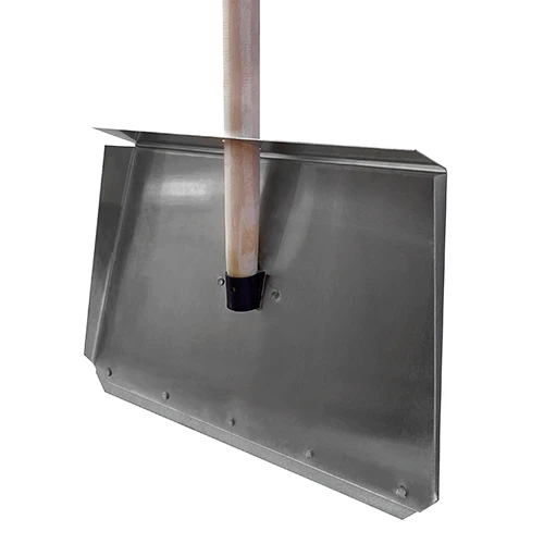 Комплект: Лопата для снега алюминиевая 460х300 мм, S=1.5 мм, 3-х борт, с планкой + Черенок - фото 1 - id-p218658653