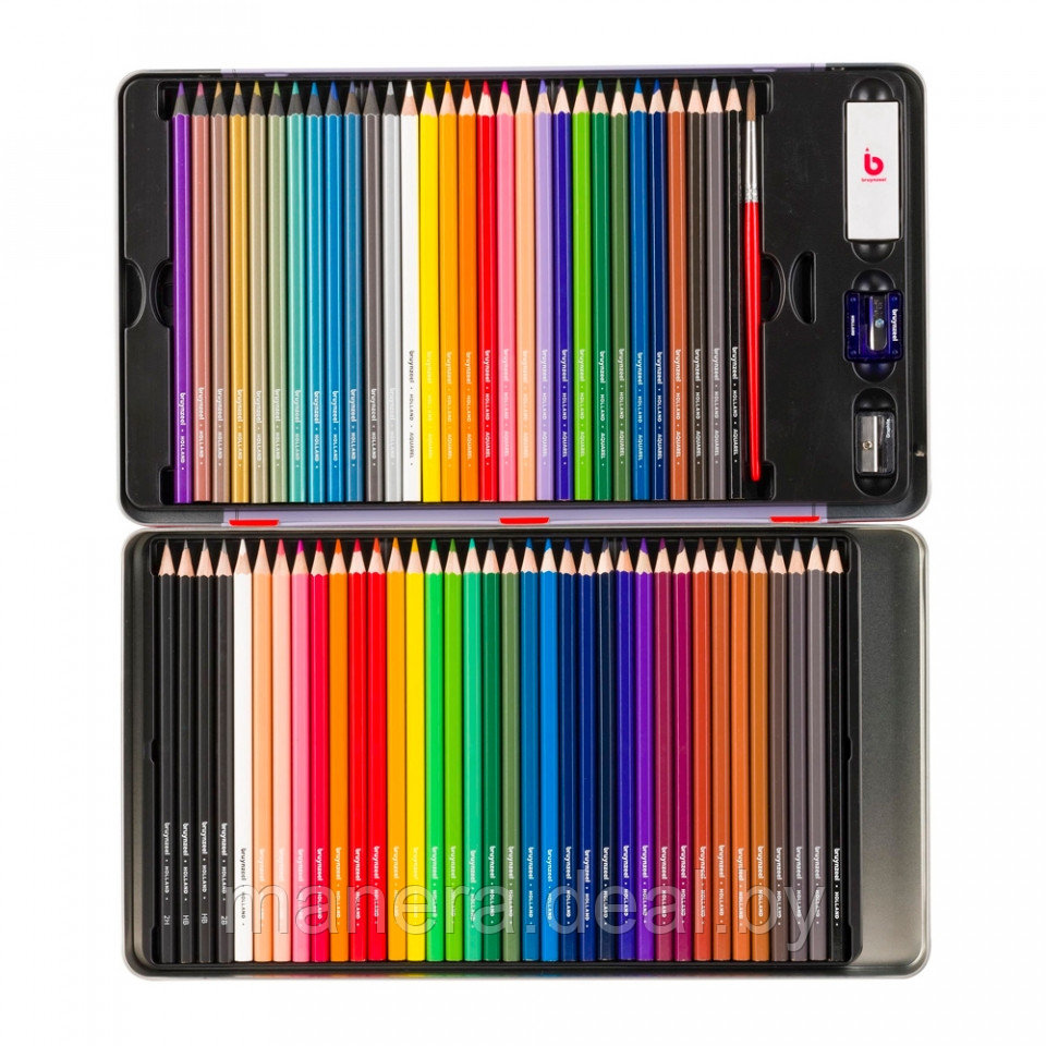 Набор карандашей "Colouring&Drawing", металлическая коробка 70 предметов