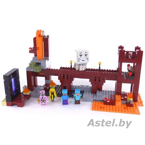 Конструктор Bela 10393 подземная крепость Майнкрафт Minecraft (аналог Lego Minecraft 21122) 571 детали - фото 4 - id-p219697535