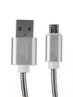 Аксессуар Gembird Cablexpert USB AM/microBM 1m Silver CC-G-mUSB02S-1M