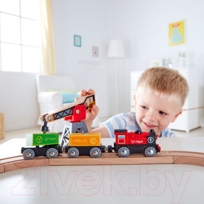 Железная дорога игрушечная Hape Доставки Груза / E3731-HP - фото 3 - id-p219282327