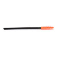 Щёточка для ресниц силиконовая, 1 штука (№ 217, Оранжевая с чёрной палочкой - 1 штука)