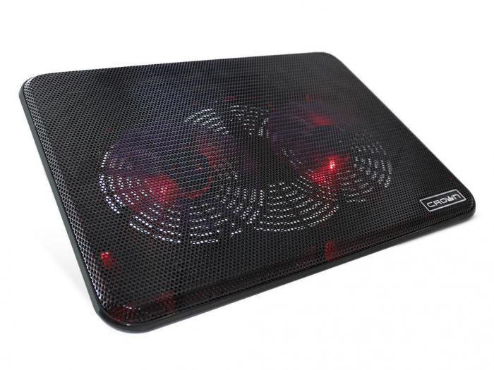 Охлаждающая подставка для охлаждения игрового ноутбука Crown CMLC-202T универсальная бесшумная с подсветкой - фото 1 - id-p219547950