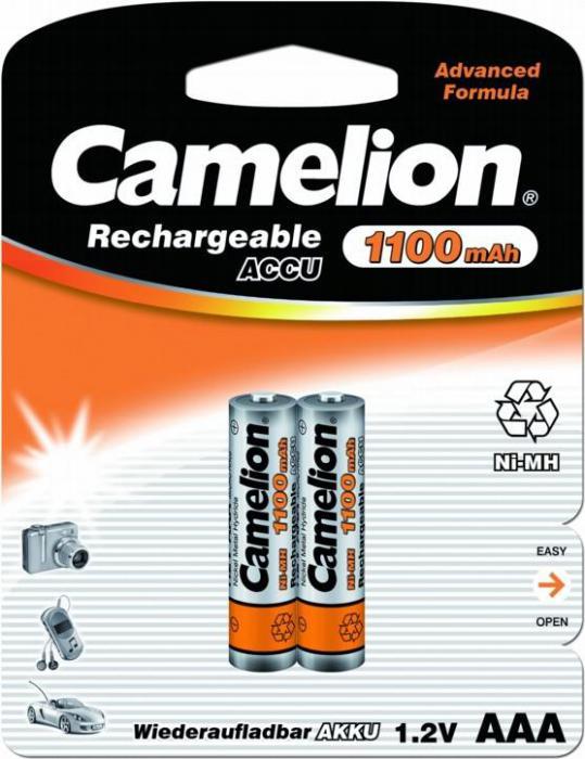 Аккумулятор AAA - Camelion NH-AAA1100BP2 1100 mAh Ni-MH (2 штуки) - фото 1 - id-p219547951