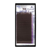 Ресницы коричневые Eyelash Maker Diamond Silk, Микс 16 линий (B 0.07 08-14 мм)