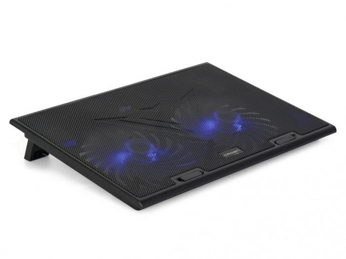 Охлаждающая подставка NS37 для охлаждения игрового ноутбука до 17дюймов с подсветкой вентиляторами - фото 1 - id-p219548979